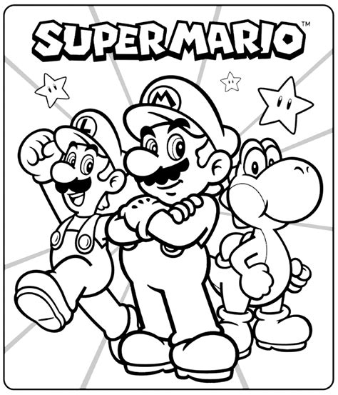 These would be great to have as a craft activity at a Super Mario birthday party. . Mario colouring pages